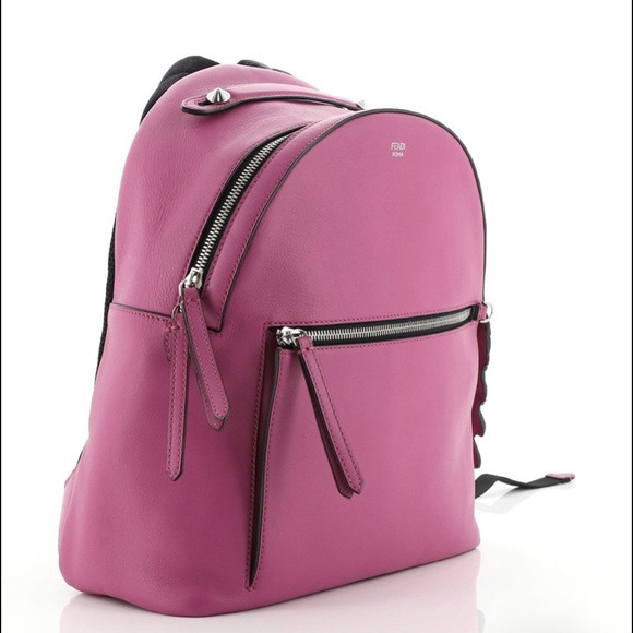 Fendi Embossed Crocodile Medium Leather Backpack - Picture 3 of 5